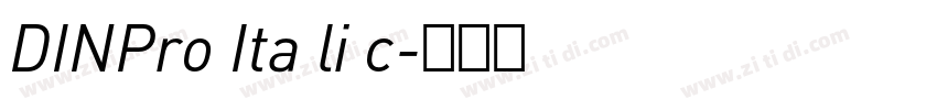 DINPro Ita li c字体转换